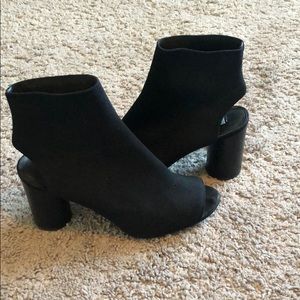COPY - Steve Madden black peep toe booties